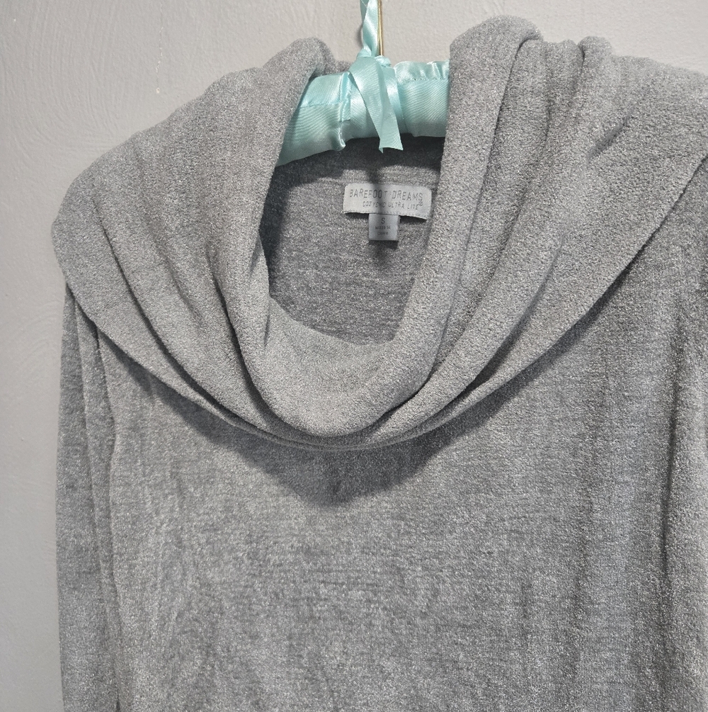 Barefoot Dreams•Cozychic UltraLite Coastal Cowlneck Sweater faded jade. Sz S - Picture 7 of 8
